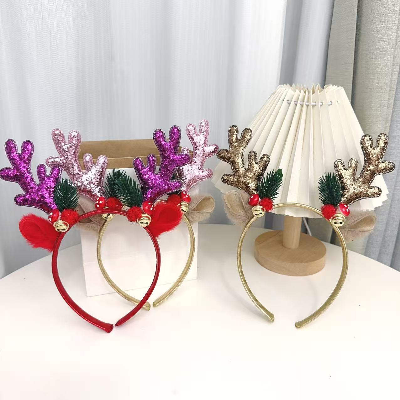 Reindeer Antlers Headband - Serre-têtes scintillants populaires en forme de