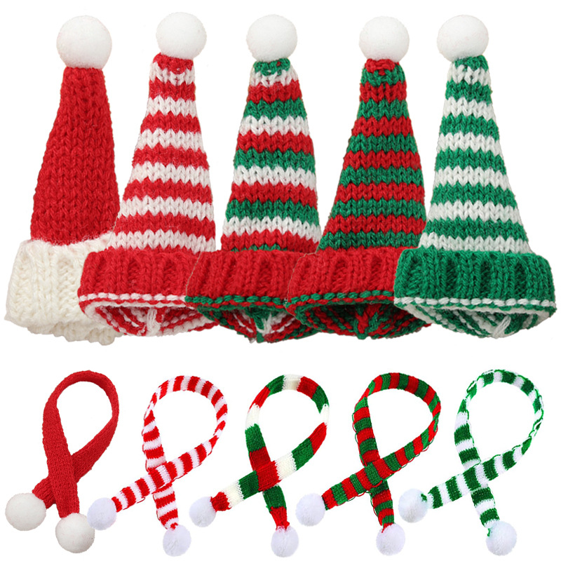Santa Hat Plush - Joli chapeau écharpe de poupée, Mini