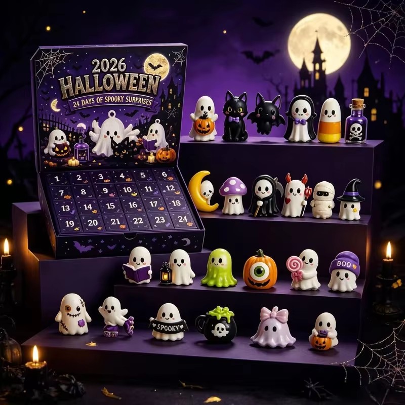 Advent Calendar Gift - NOUVEAU Calendrier de l'Avent d'Halloween, Boîte