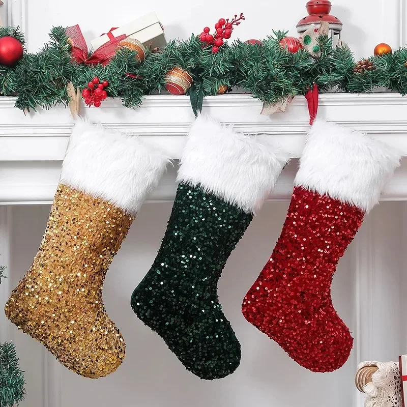 Chaussettes de Noël à sequins  - Christmas Stocking Hanging avis et prix
