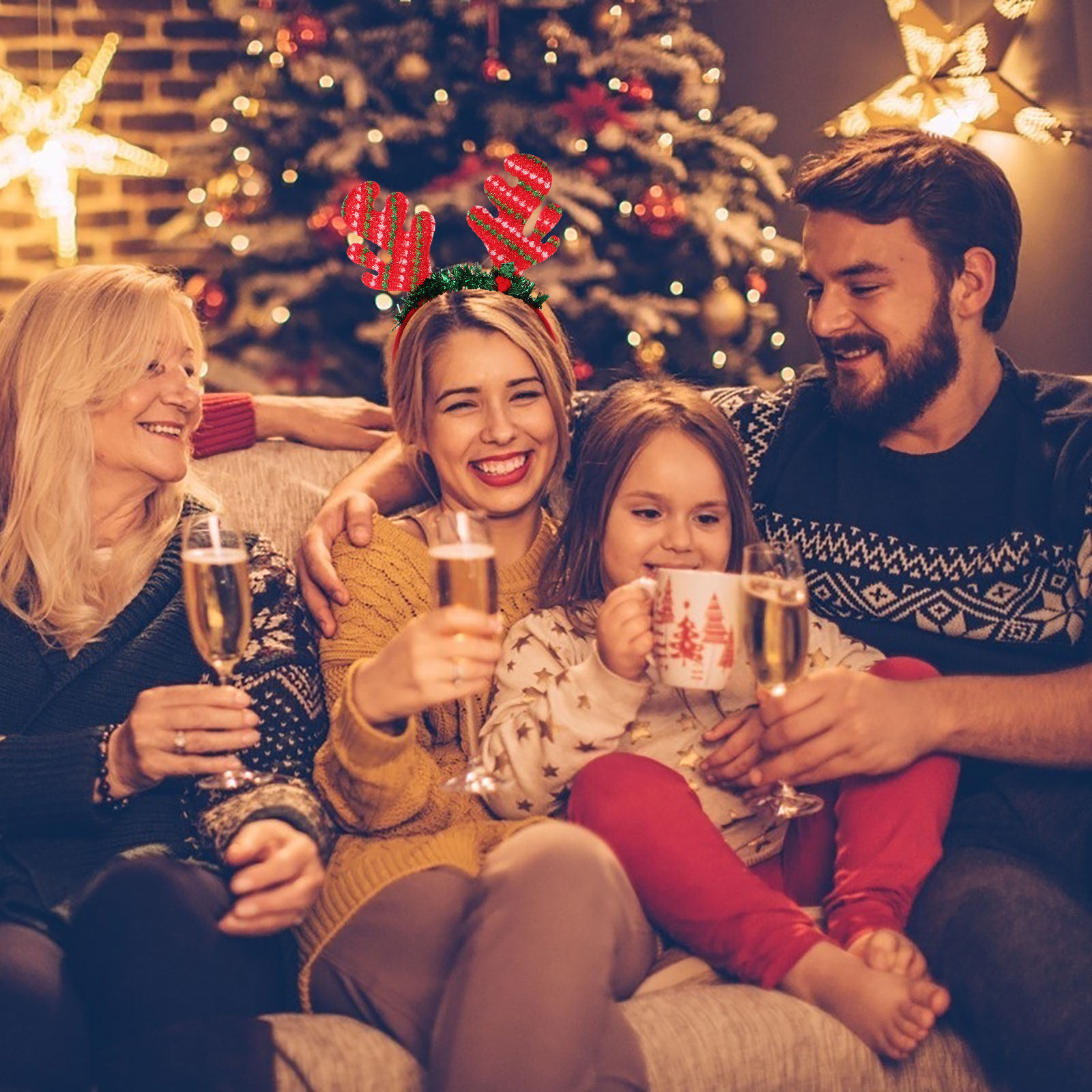Serre-tête de Noël avec cornes - Reindeer Antlers Headband avis et prix