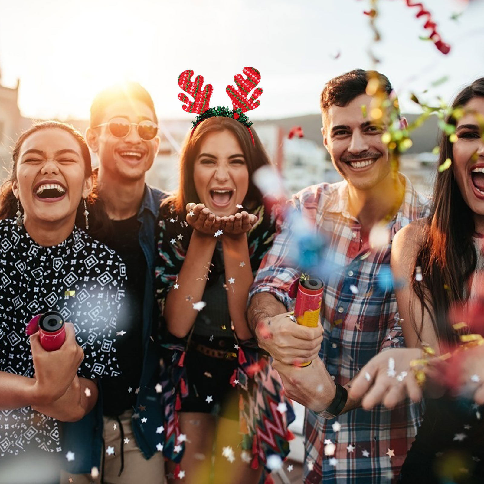 Serre-tête de Noël avec cornes - Reindeer Antlers Headband avis et prix